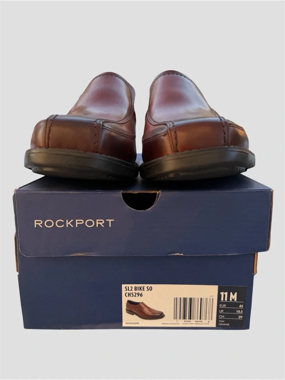 Rockport Brown Tan Havane Style Leader 2 Bike Slip-On Shoes (CH5296) ~ Men’s 11M